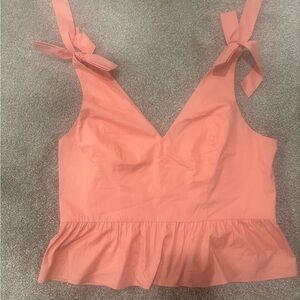 EXPRESS Tie Shoulder Peplum Top